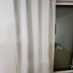 【早いもの勝ち】防炎・遮光性　二重織りノンプリーツカーテン幅１０...