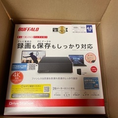 バッファロー　外付けHDD4TB 日本製