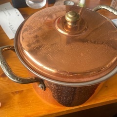 青柳製作所　銅製　両手鍋　