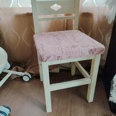 木製椅子　白塗り　カントリー調家具