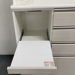 ニトリ/NITORI キッチンボード Nポスティア100KB ハイグロス ソフトクローズ ホワイト 食器棚 現行モデル 中古家具 店頭引取歓迎 R8256