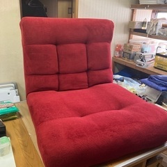 赤い座椅子☆大きい座椅子☆クッションシート☆リビング
