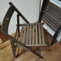 【IKEA】2脚ダイニングチェア/折り畳み椅子