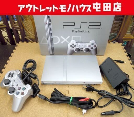 PS2 本体 SCPH-77000【訳あり】シルバー 薄型プレイステーション２ SONY 札幌市北区屯田