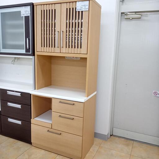 ★ジモティ割あり★ ニトリ 食器棚 木目調　ベージュ H200×D50×W80 クリーニング済み OJ4255