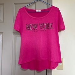 ニューヨークTシャツ　ピンク　Mサイズ　ビビッドカラー　カラーTシャツ