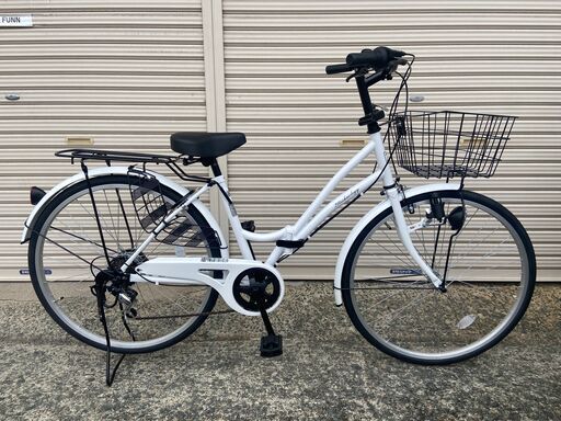 新品★未使用　ママチャリ 26インチ　シマノ製6段変速 ホワイト