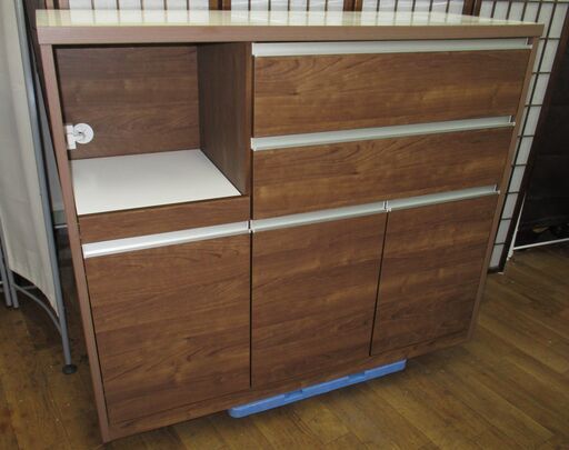 R436 土井インテリア キッチンカウンター、キッチンボード、幅120cm Used