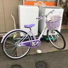 子供用自転車 　パープル　24インチ 24インチ 身長125～140cm 子供用自転車 バレンタイン2（ライトパープル