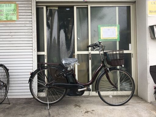 地域限定送料無料　ヤマハ　パス　ナチュラ　新基準　12,8AH　子供乗せ　茶　アシスタ　ビビ　神戸市　電動自転車