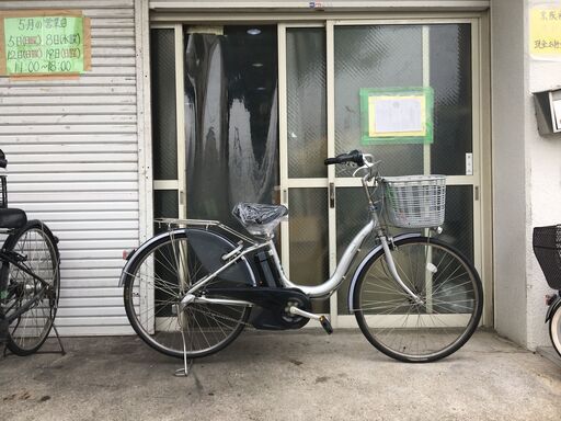 地域限定送料無料　ブリヂストン　アシスタ　新基準　子供乗せ　8,9AH　シルバー　ナチュラ　ビビ　神戸市　電動自転車