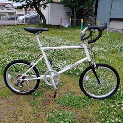 20インチ　ミニベロロード　ホワイト