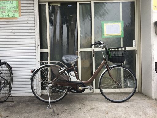 地域限定送料無料　パナソニック　ビビ　3,1AH　新基準　軽量モデル　茶　ナチュラ　アシスタ　神戸市　電動自転車