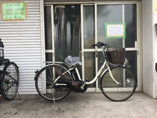 地域限定送料無料　パナソニック　ビビ　DX　6,6AH　新基準　子供乗せ　白　ナチュラ　アシスタ　神戸市　電動自転車