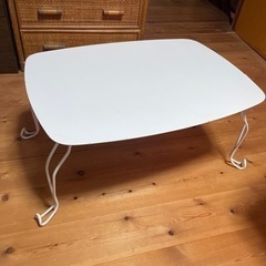 【取引終了】テーブル②家具白テーブル 折りたたみ
