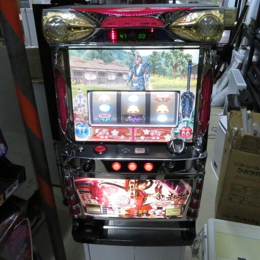 パチスロ実機 新 鬼武者 DAWN OF DREAMS 茜パネル コイン不要機付き スロット機|江別市のリサイクルショップドロップ