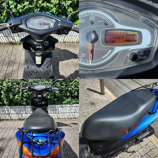 格安！ 快速SUZUKIアドレスV125S YSS製サス 社外グリップ/レバー