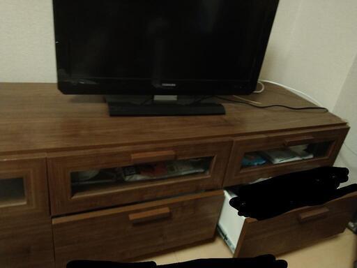 ✨ベルメゾンテレビ台✨　26型テレビ付　広島市内配送無料