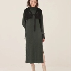 【新品未使用】パブリックトウキョウ　PUBLIC TOKYOエンブロイダリーセットニットワンピース