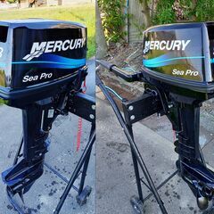 【綺麗】船外機マーキュリーシープロ9.8馬力　MERCURY SeaPro9.8　2ストS足