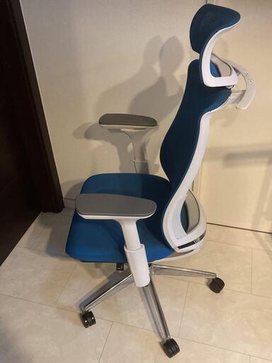 KOKUYO チェア ベゼル ターコイズ ヘッドレスト付き