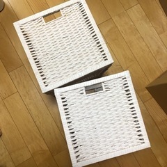 IKEA　2個セット イケア　収納ボックス　白　ホワイト　組み立...