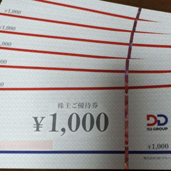 株式会社DDグループ 株主優待券 6000円分(1000円×6枚)  