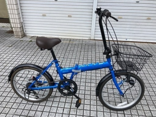 【折りたたみ自転車】ほぼ未使用❗️美品❗️BAA認定車❗️外装6段変速付　LEDダイナモ　泥除け付　スペアキーあり　若林自転車　膳所店　SALE中❗️
