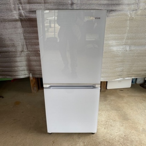 【美品】　 2ドア冷蔵庫　Hisense HR-G13B-W 2021年製　通電確認済