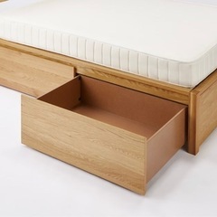 無印良品　木製ベッド・オーク材用ベッド下収納・２個セット