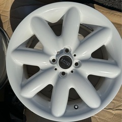 R50 R52 R53 R55 R56 R57等　4H 100 ミニ　ホワイト　　7Jx17+48 100-4H 4本セット　再塗装済み　車のパーツ タイヤ、ホイール