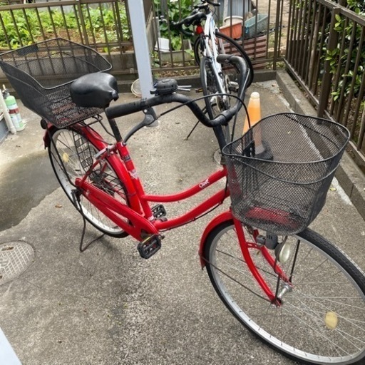 26インチ　　ママチャリカゴ付き自転車