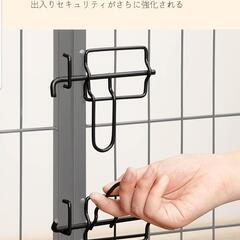 ☆新品未使用☆犬サークル 大型犬 中型犬用 ペットフェンス 折り畳み式 スチール製 全成長期使用可 室内外兼用 犬ゲージ 組立簡単 高さ80cm
