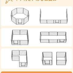 ☆新品未使用☆犬サークル 大型犬 中型犬用 ペットフェンス 折り畳み式 スチール製 全成長期使用可 室内外兼用 犬ゲージ 組立簡単 高さ80cm

