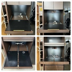 【お買い得‼️】定価39万♪ モリタインテリア 140cm幅ダイニングボード 食器棚 キッチン収納家具 木目調ダークブラウン♪