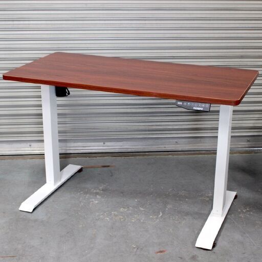 T981) FLEXISPOT 電動式 昇降デスク EN1 幅120cm 昇降範囲71-121cm 天然木 フレキシスポット 平机 スタンディング メモリー付き パソコン