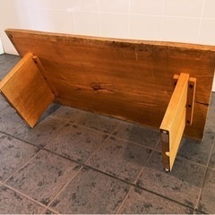 【超希少！虎斑ありミズナラ】一枚板ローテーブル／座卓