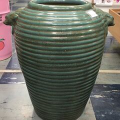 花瓶　陶器　グリン系　大きいサイズ