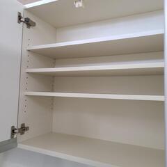 J4649　Pamouna　パモウナ　4枚扉食器棚　ホワイト　クリーニング済　【リユースのサカイ柏店】