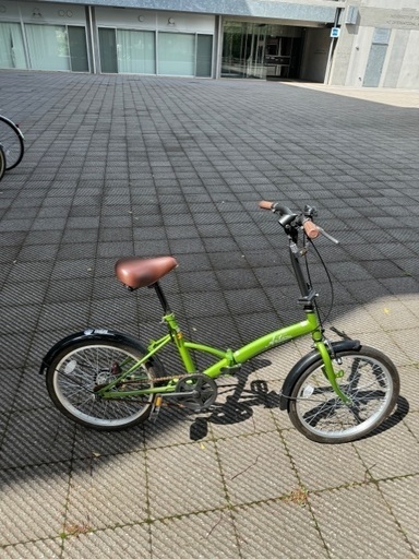 アクストン折りたたみ自転車　緑