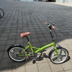 アクストン折りたたみ自転車　緑