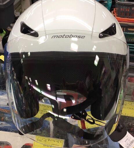 ジェットヘルメット　MOTO　BASE　MBHL-SJ01　ホワイト