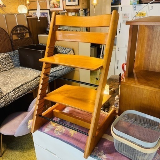 《売約済》【池上店】STOKKE　ストッケ　トリップトラップ　ナチュラル　ブナ材　無垢　ベビーチェア　キッズチェア　ダイニングチェア　子供　ナチュラル　ハイチェア　ライトブラウン