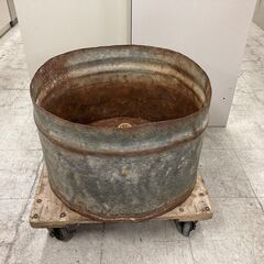 中古　ドラム缶　樽　たる　スチール　W570×H370　桶　スチ...
