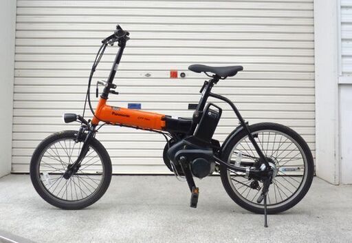 札幌市/清田区 Panasonic/パナソニック 折りたたみ電動アシスト自転車 OFF Time BE-ELW073K 前18型/後20型 7段変速 オフタイム オレンジ×ブラック 2019年モデル 長押し5点灯