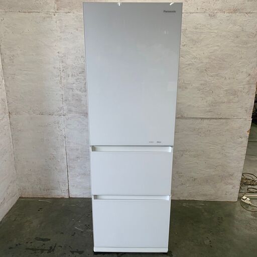 【Panasonic】 パナソニック 3ドア 冷凍冷蔵庫  容量365L 冷凍室66L 冷蔵庫299L NR-C371GN-W 2020年製 S0007