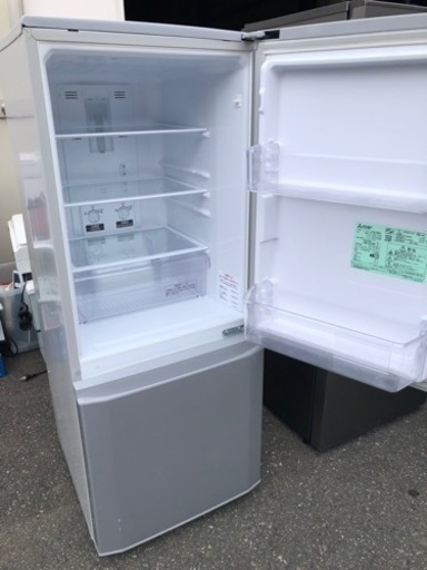 4️⃣0️⃣福岡市内配送設置無料　三菱電機 MITSUBISHI ELECTRIC MR-P15D-S [冷蔵庫 （146L・右開き） 2ドア シャイニーシルバー]