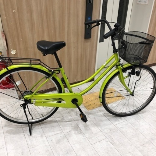 PEDALシティサイクル26インチグリーン【トレファク堺福田店】