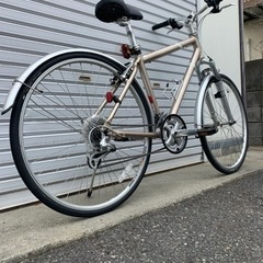 ☆前後タイヤ中古品☆   700C  フェンダー付きクロスバイク　防犯登録料込価格︎‼︎