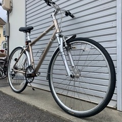 ☆前後タイヤ中古品☆   700C  フェンダー付きクロスバイク　防犯登録料込価格︎‼︎